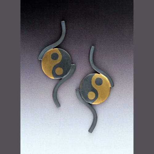 MB-E314 Earrings Yin Yang and Flow $264 at Hunter Wolff Gallery
